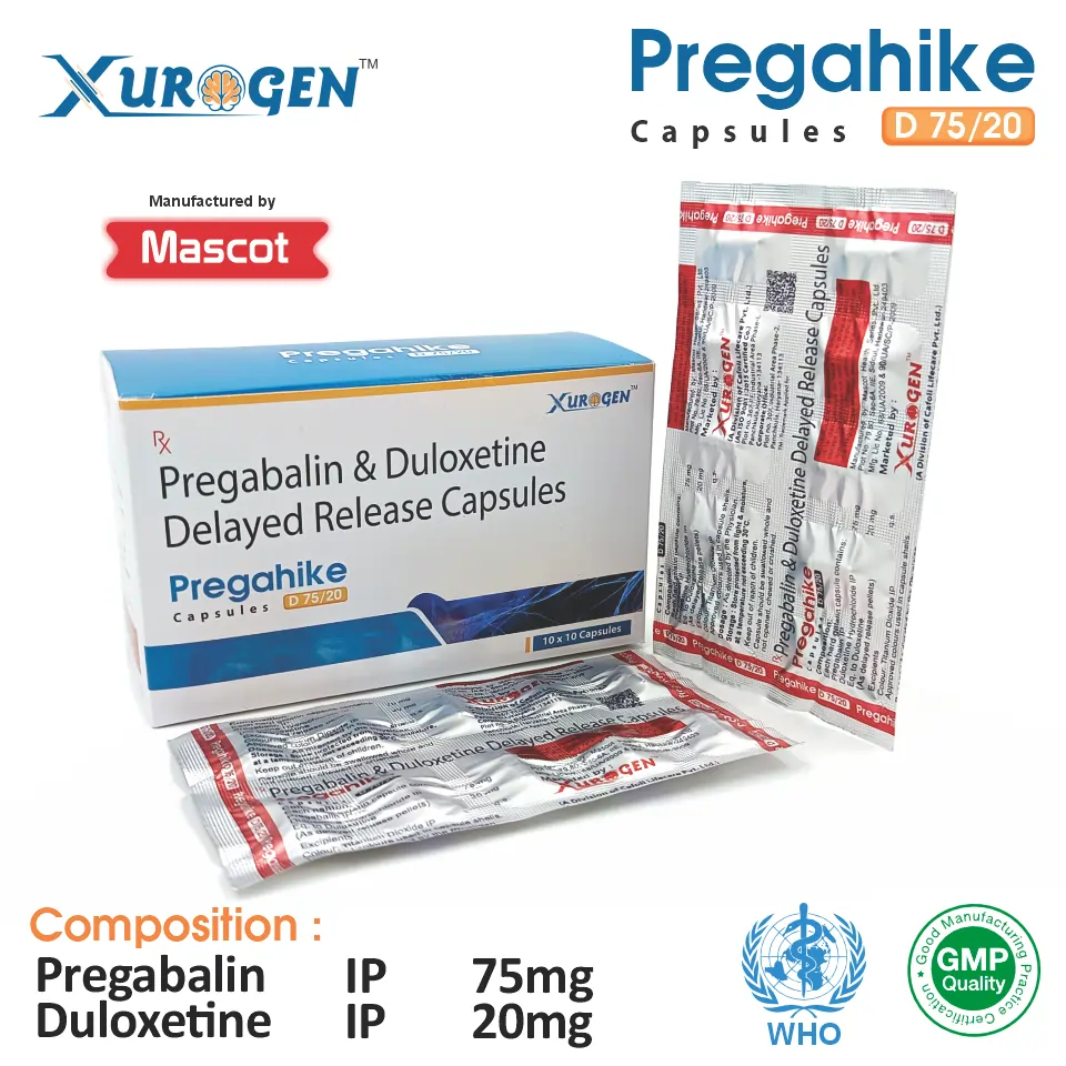 Pregabalin 75mg + Duloxetine 20mg at Best Price in PCD Medical Pharma for Neuropathic Pain & Anxiety Treatment